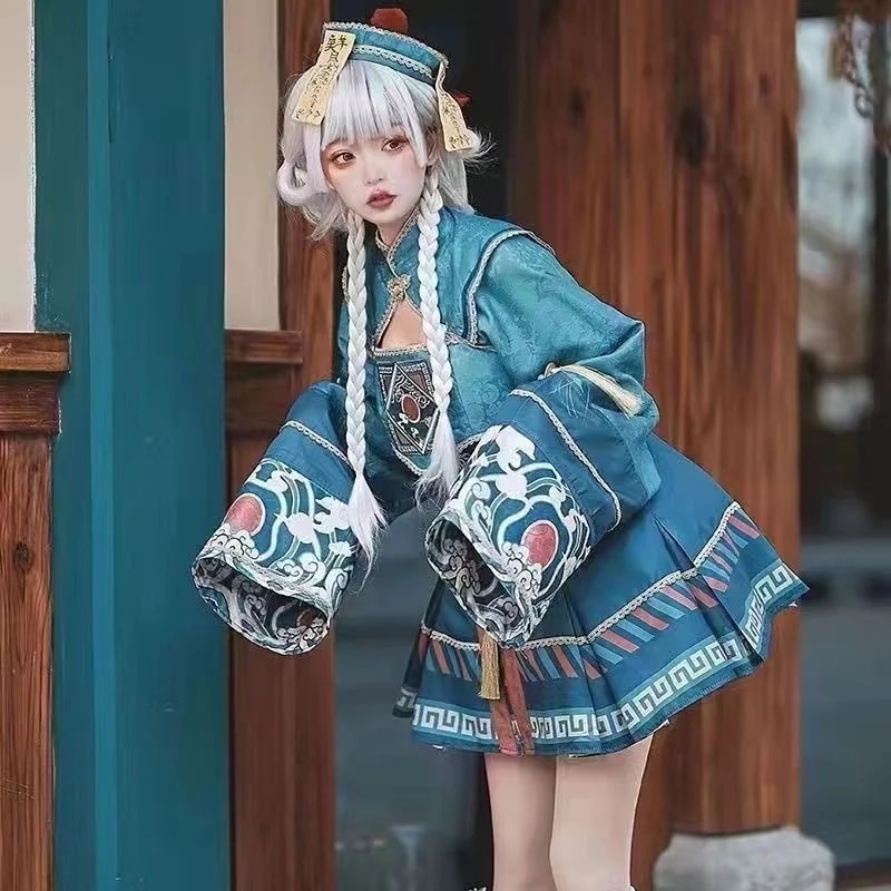 ロリータセット 小さなゾンビ フルセット ロリータスカートJSK 日常 軽Lスカート かわいいワンピース
