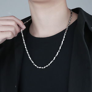 チタン鋼 メンズ ネックレスシンプル デザイン 鎖骨チェーン 冷たい風 韓国 アクセサリーチェーン