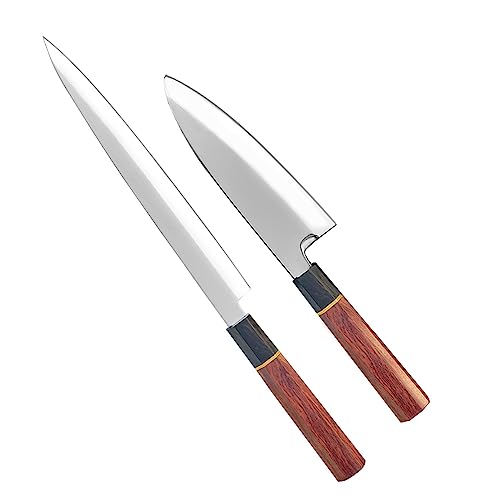 VGTEN 包丁セット 2本 セット 柳刃包丁270ｍｍ 出刃包丁180ｍｍ 本格 家庭向け 和包丁 片刃 右利き八角柄