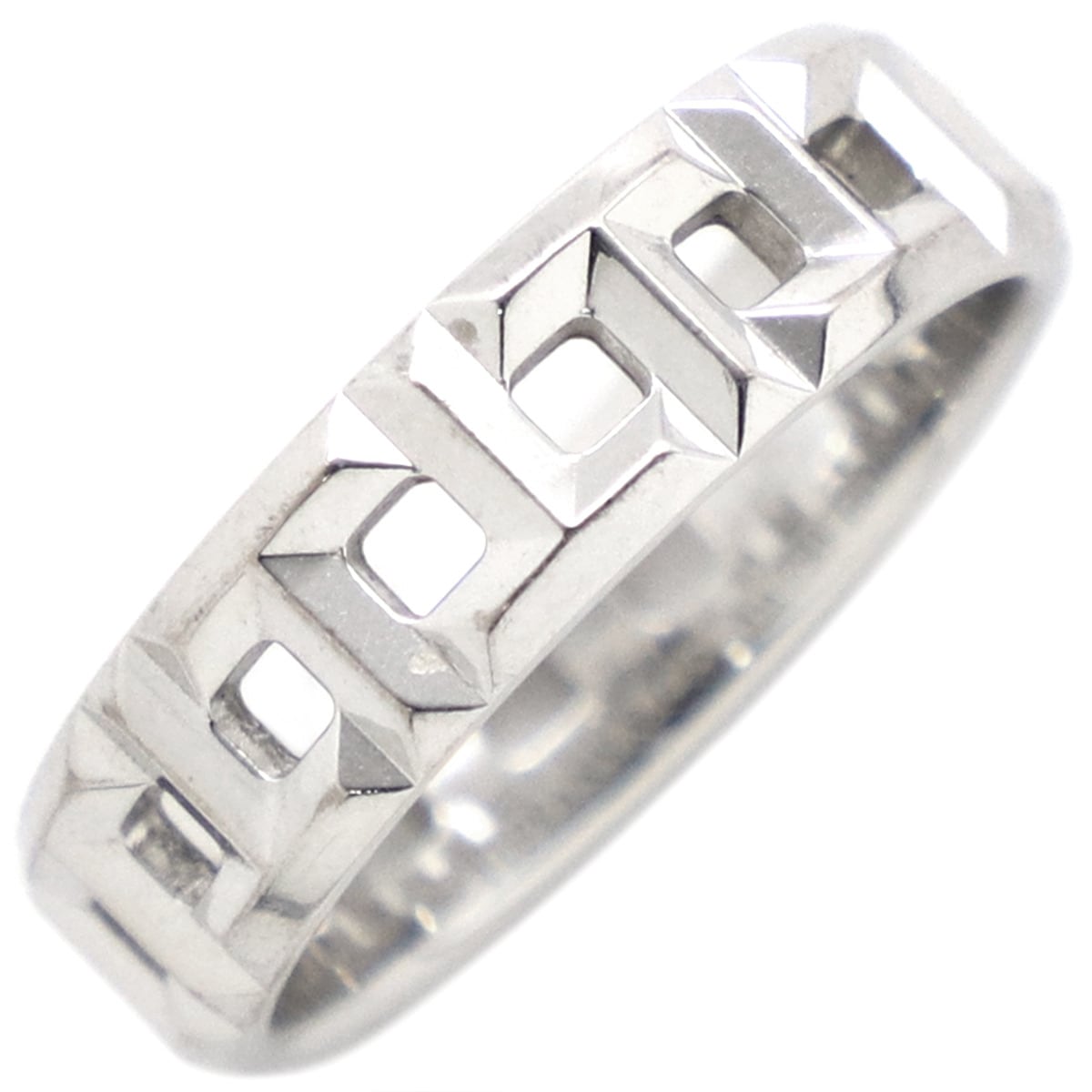 ティファニー Tiffany & Co リング 指輪 Tトゥルー ワイド K18WG ダイヤモンド ホワイトゴールド AU750 750WG 14号 62509287 【箱】【中古】