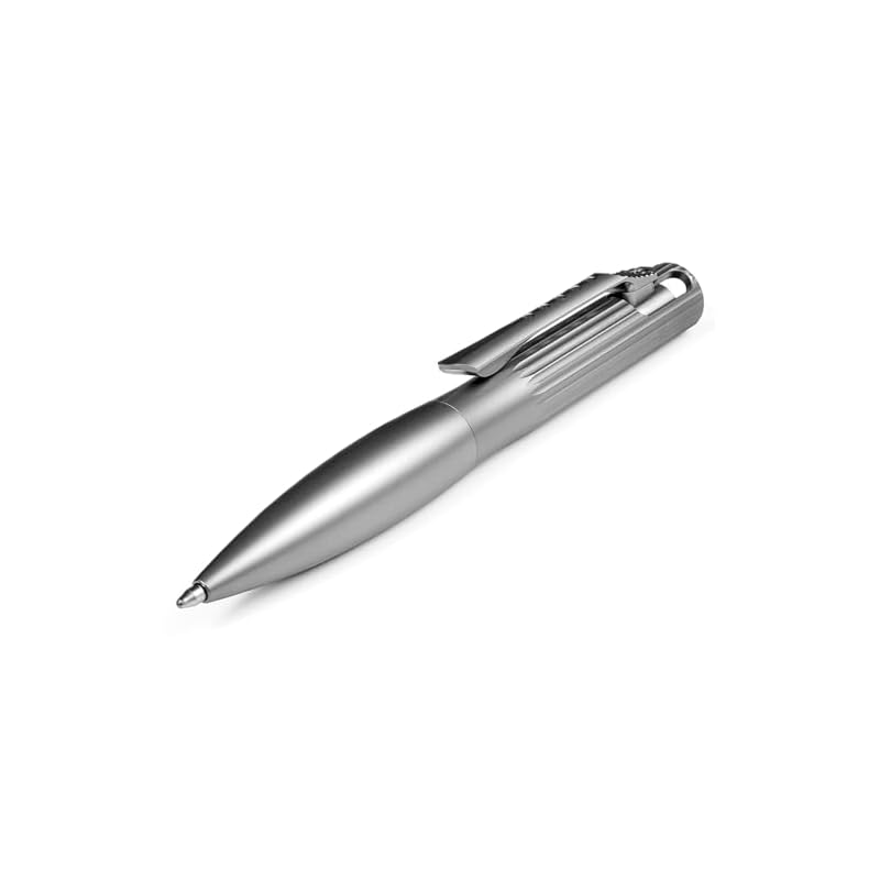 TIMULTI チタン ボールペン ボルトアクション 格納式 メタリックペン 短い 高級 ボールペン 詰め替えポケットペン 毎日の持ち運びに (チタン/艶あり)