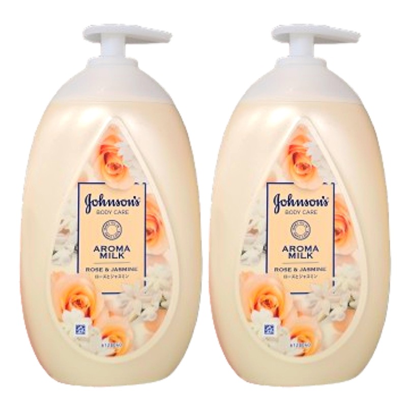 【華やかで上品な香り】 アロマ ミルク ボディローション ローズ＆ジャスミン 500ml×2本しっとり保湿・デイリーボディケア