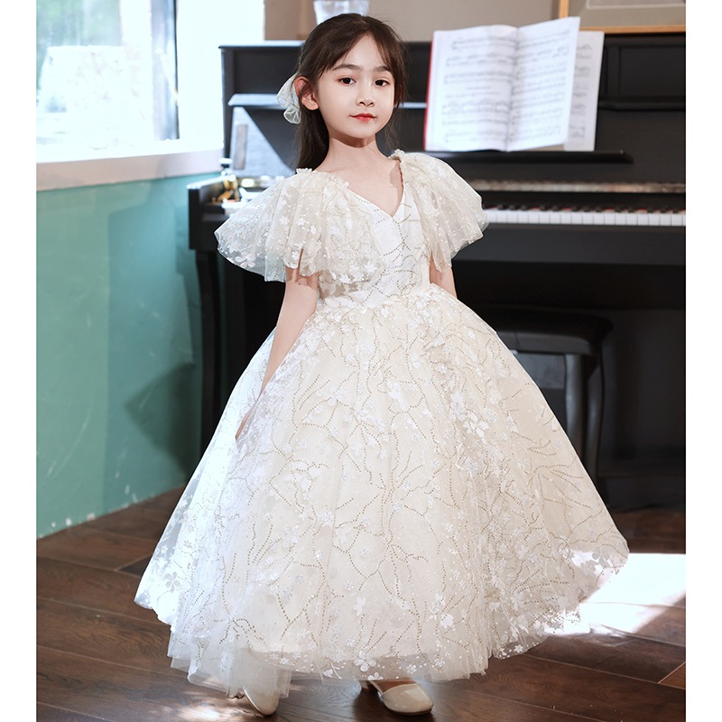 ドレスドレススカートスカートスカートスカート子供誕生日の子供の子供結婚式の小さな女の子パフィックスカート秋