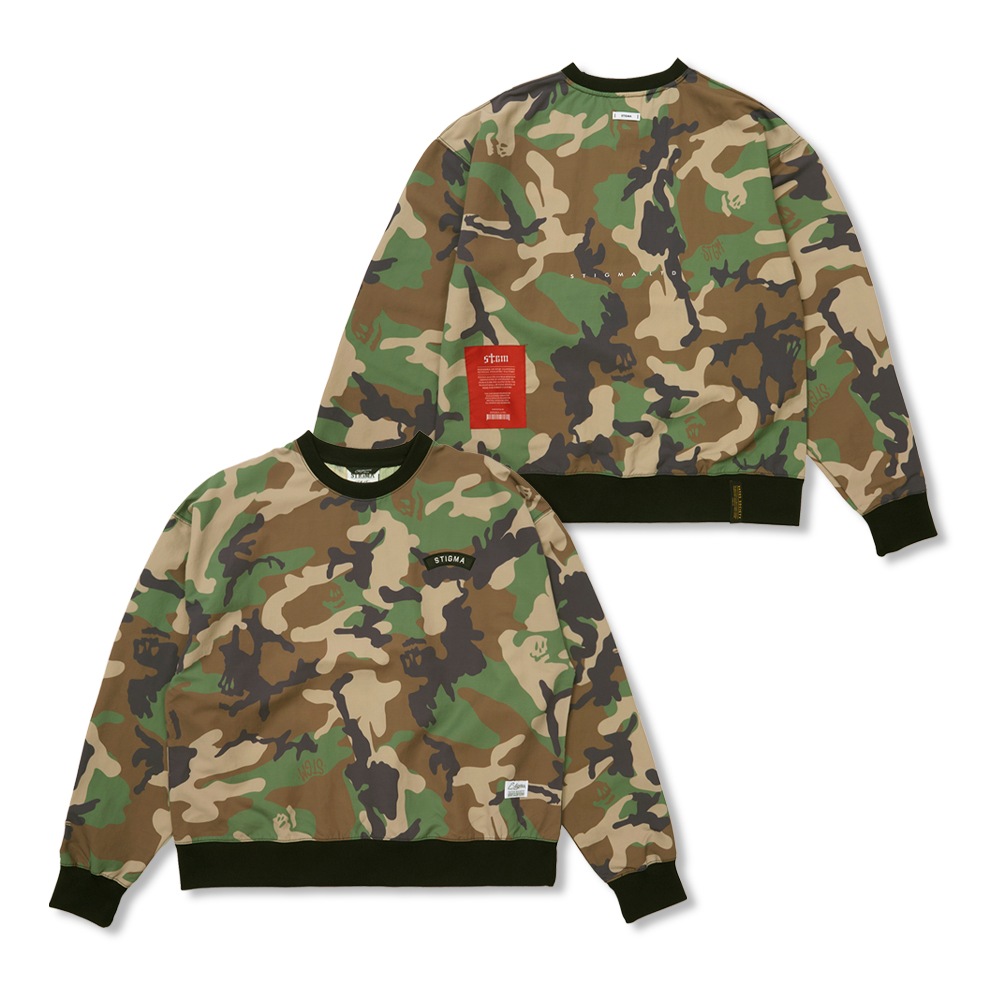 Wind Breaker Oversized Crewneck Camouflage