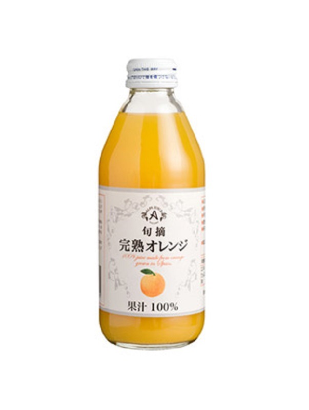 ノンアルコール 清涼飲料水 果汁100％ジュース アルプスジュース 旬摘 完熟オレンジ 250ml瓶1ケース24本入り 日本長野県 塩尻市