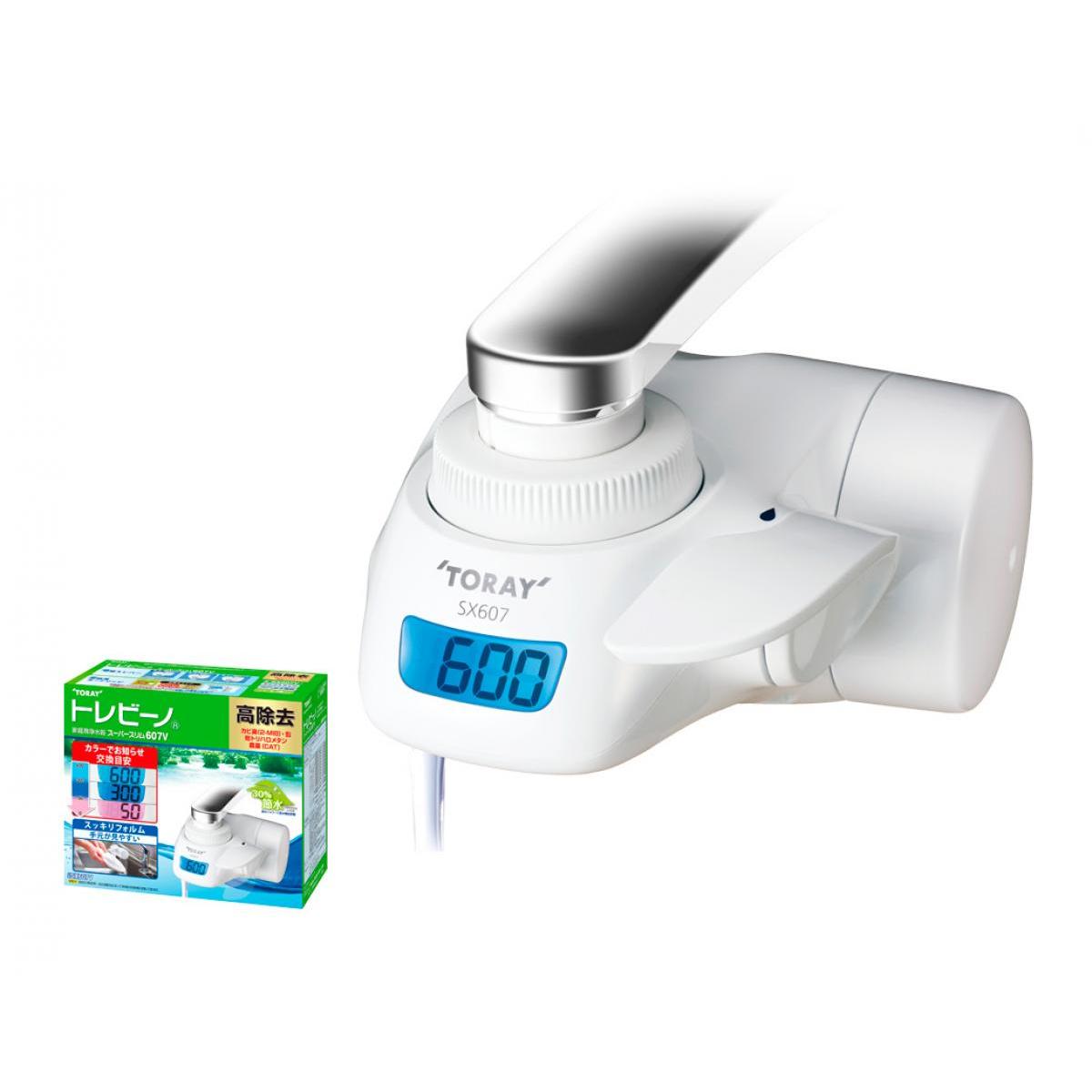 東レ 家庭用浄水器 トレビーノ スーパースリム607V 高除去タイプ SX607V　 蛇口直結型スーパーシリーズ デジタルサイン搭載
