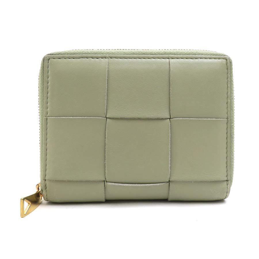 ボッテガヴェネタ BOTTEGAVENETA 札入れ レザー グリーン系 ユニセックス r11058a