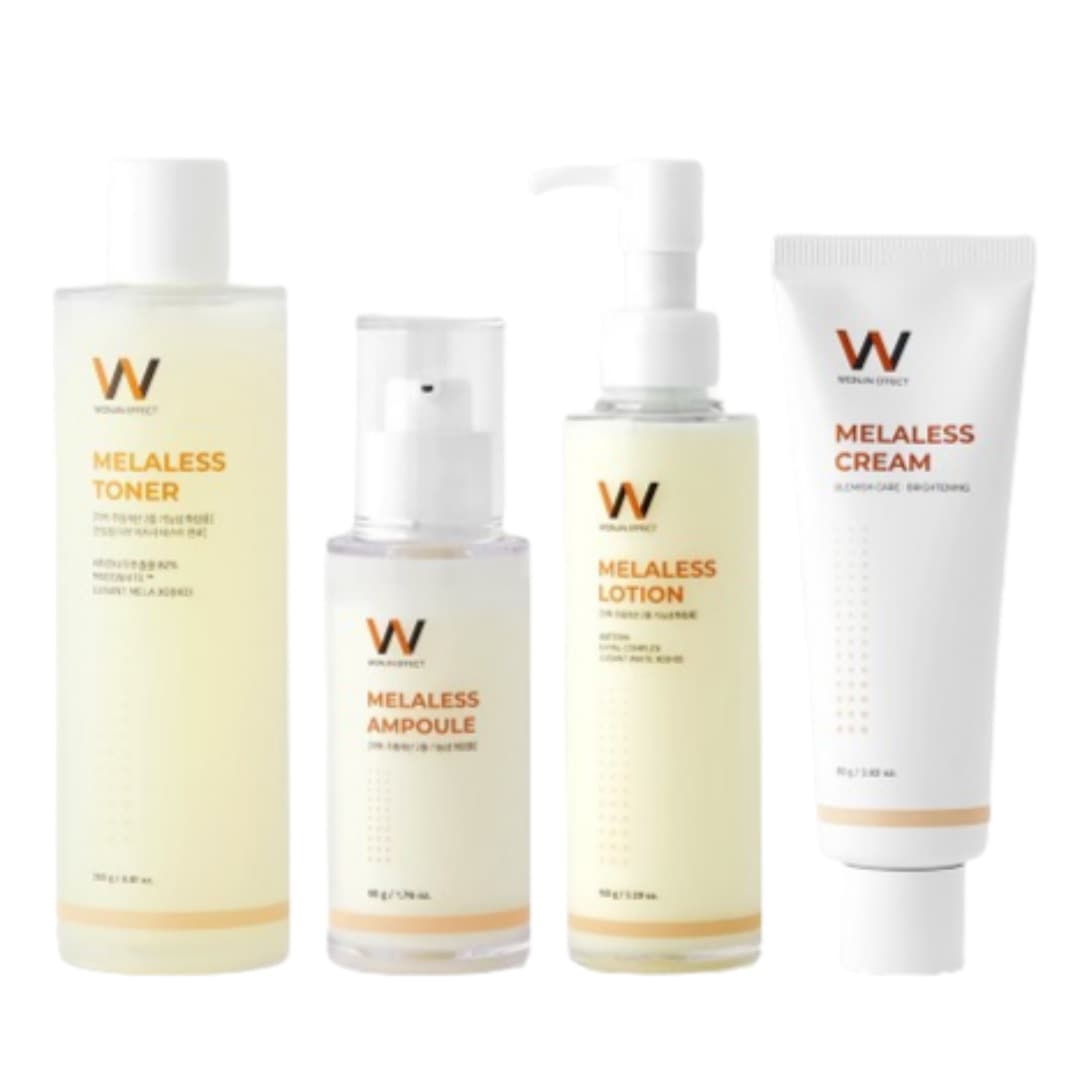 メラリス4種セット(トナー+アンプル+ローション+クリーム)/ 2週間使用時のシミのくすみ改善効果/ 韓国コスメ