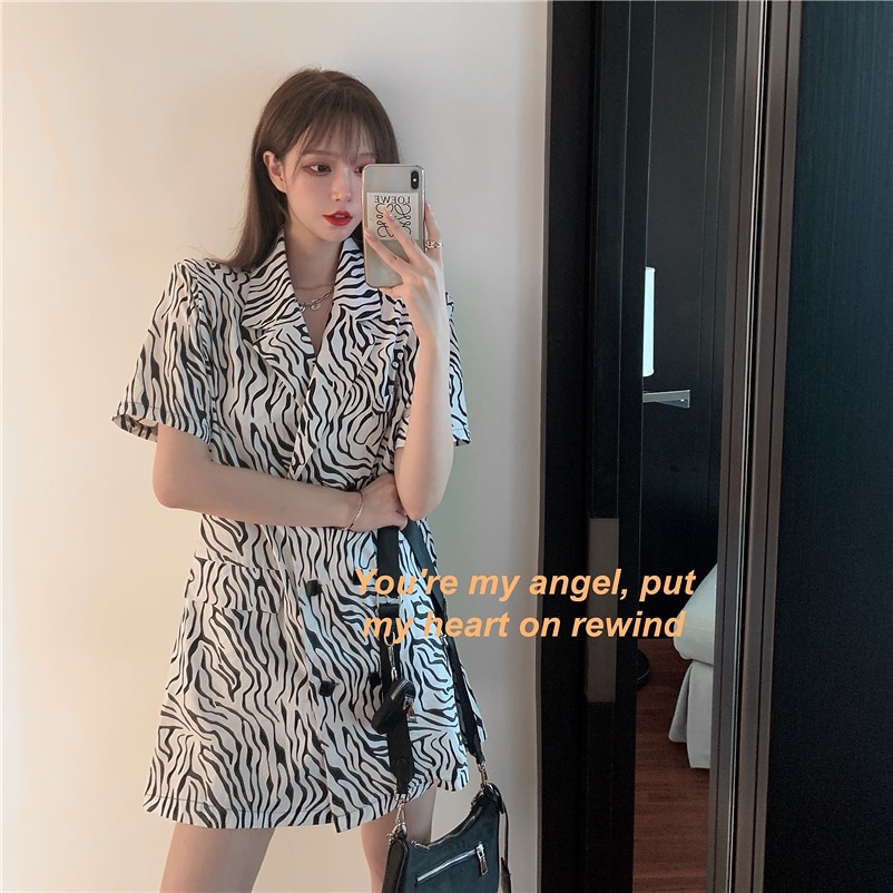 ストライプ カジュアル 半袖 ペチコート