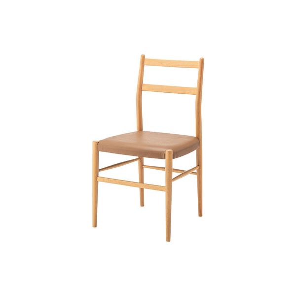 （まとめ） ダイニングチェア 約W46xD46.5xH84xSH45cm ナチュラル 完成品 [x2セット]