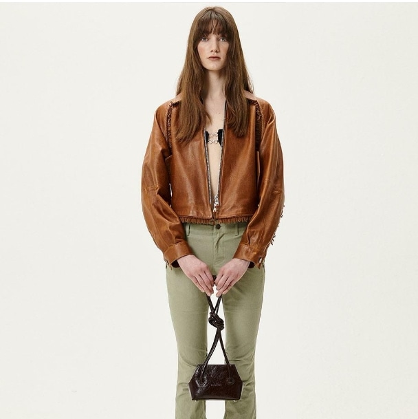 【MARGESHERWOOD】 BOAT SHOPPER MINI : DARK BROWN CRINKLE