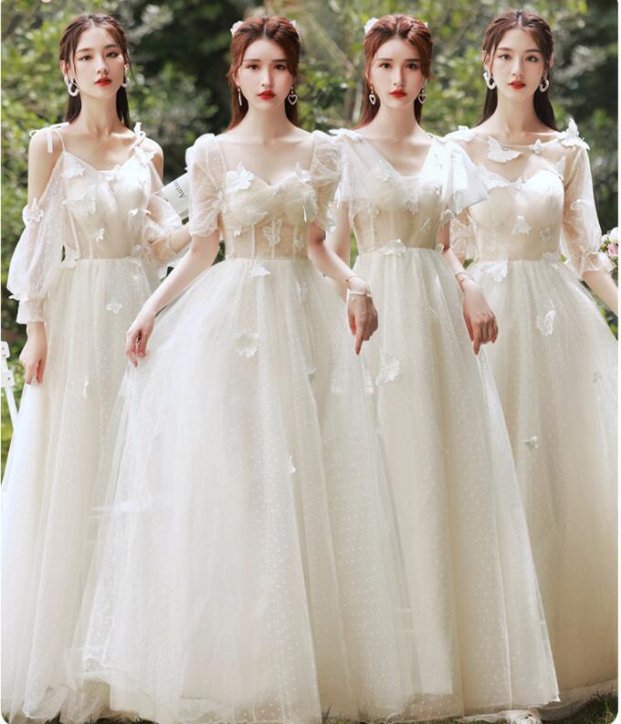 韓国風4デザイン パーティードレス イブニングドレス 二次会 演奏会 ウエディングドレス 成人式 花嫁 着痩せ 忘年会 結婚式 フォーマル プリンセス ピアノ マキシ丈/ミモレ丈ドレス ブライズメイド