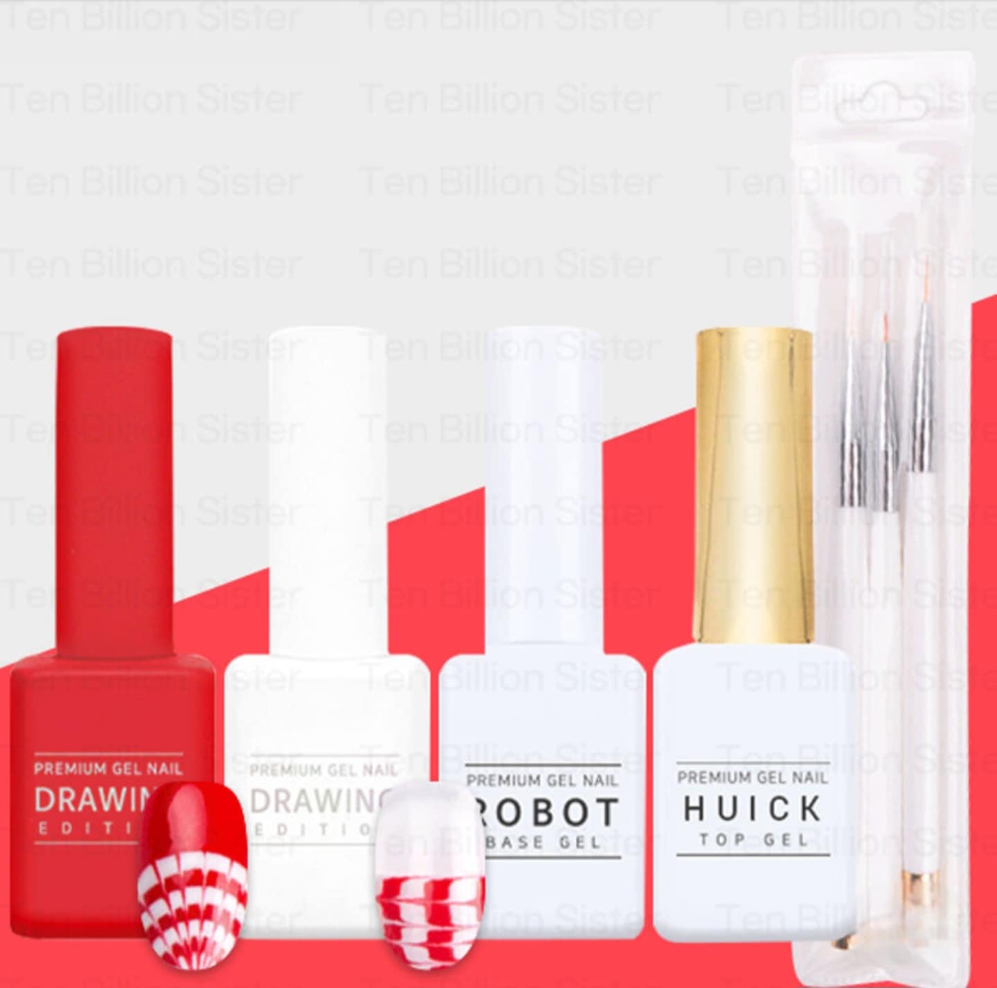 The Gel One-Pass Nail Polish Marble B Set