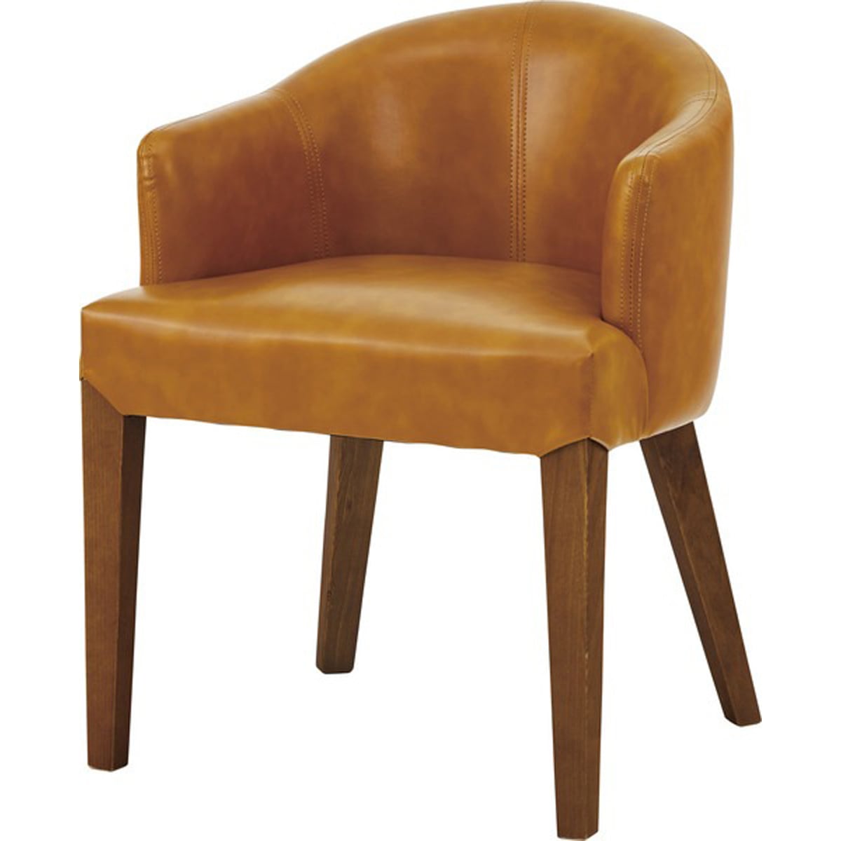 ダイニングチェア HOC-55CA HOC-55DBR HOC-55IV HOC-55RD １人用ソファ ヴィンテージ レトロ モダン おしゃれ キャメル ダークブラウン アイボリー レッド