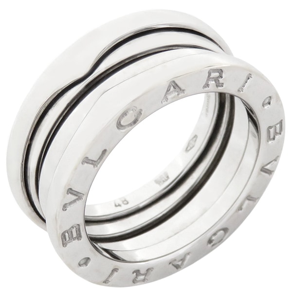 ブルガリ BVLGARI リング 指輪 ビーゼロワン B-zero1 2バンドリング K18WG ホワイトゴールド #48(JP8) 750 18金 7.5号 【箱】【中古】