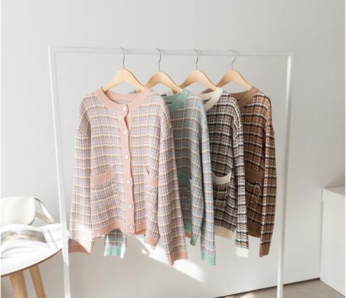 ツイード ラウンド ロングカーディガン(4color) 5,096円