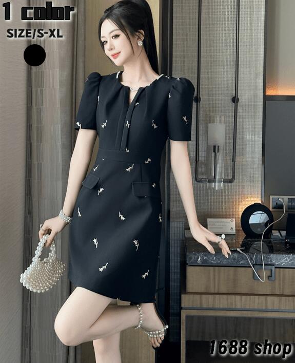 品質良い 2025　フレアワンピース ロングワンピース　半袖　姫系ワンピース　シフォン　ワンピース Aライン ミニ ひざ丈 ミドル丈 エレガント　アシンメトリー 花柄 パーティドレス お嬢様 セクシー