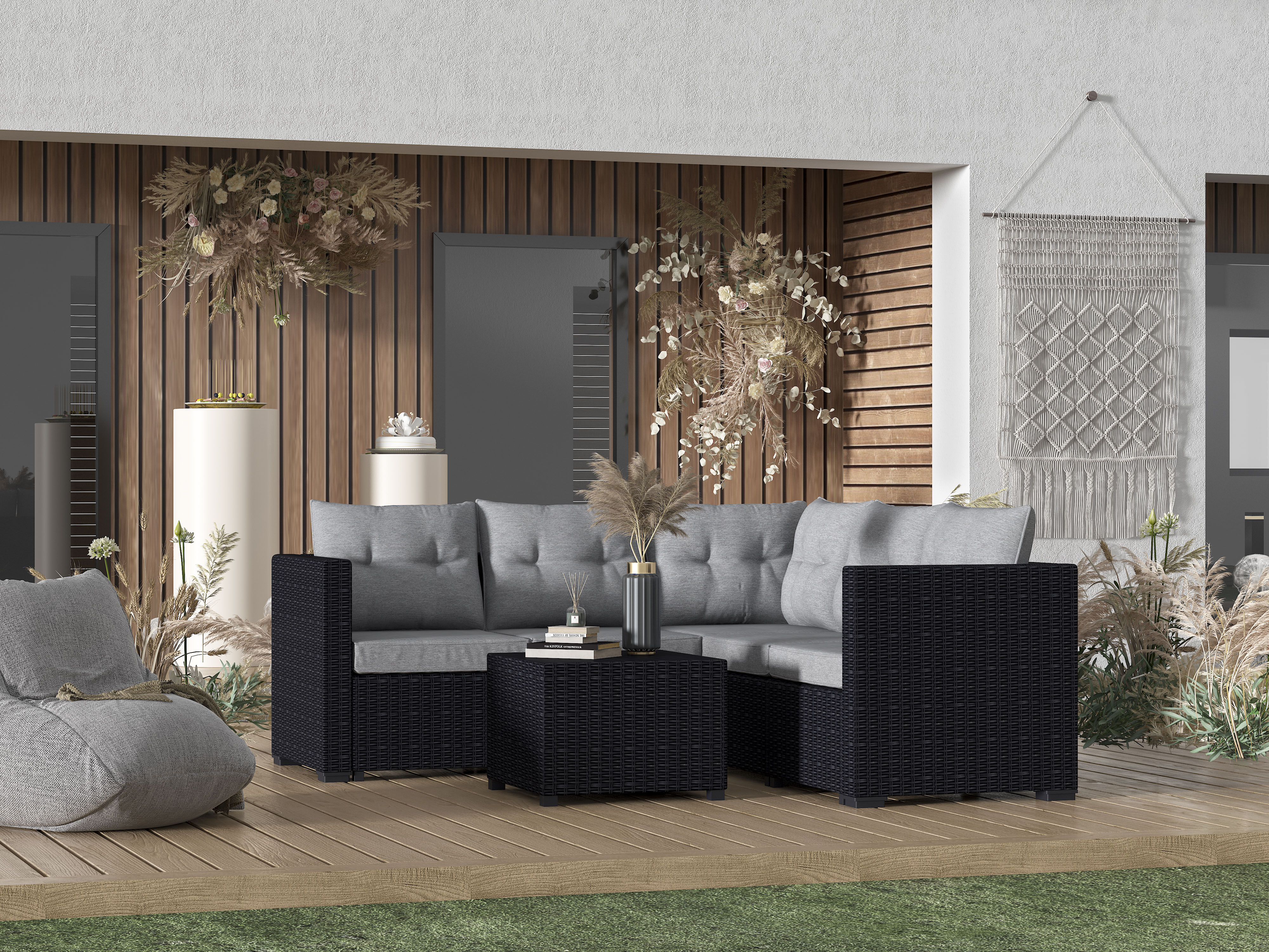 【国内即発送】ラタン調 ガーデンファニチャー ガーデンテーブル ガーデンチェアー ラタン調 テーブル 家具 樹脂 ねじなし 楽組 ホテル カフェ ベランダ テラス 屋外家具 高級 テラス ソファ ガー