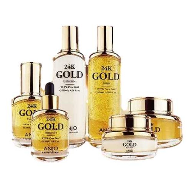 韓国女性に人気のコスメ 24Kゴールド6種のプレゼントセット+2種旅行用キット+高級ショッピングバッグ贈呈