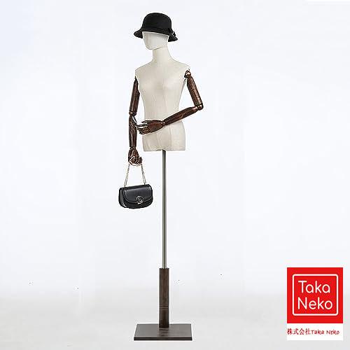 トルソー レディース高さ調節可能120~182cm 女マネキントルソー モデル ドレスフォーム メタルベース 服フルボディ ディスプレイ ドレスリアル 取り外スタンド