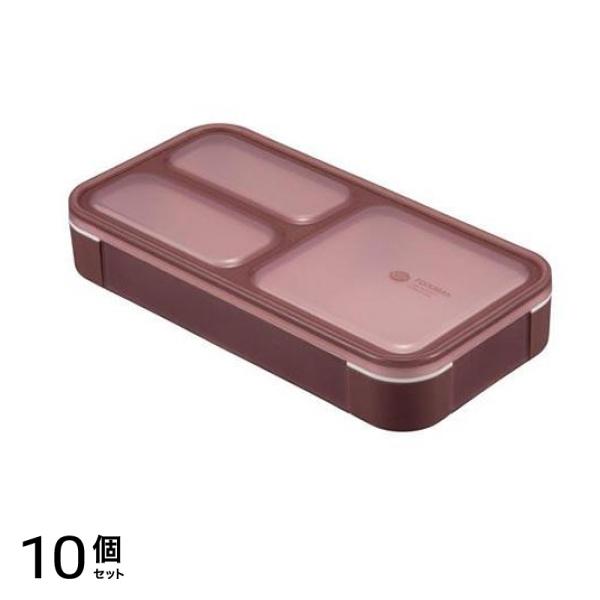 CB JAPAN (シービージャパン) 薄型弁当箱 抗菌 フードマン 400 400mL (バーガンディ) 10個セット