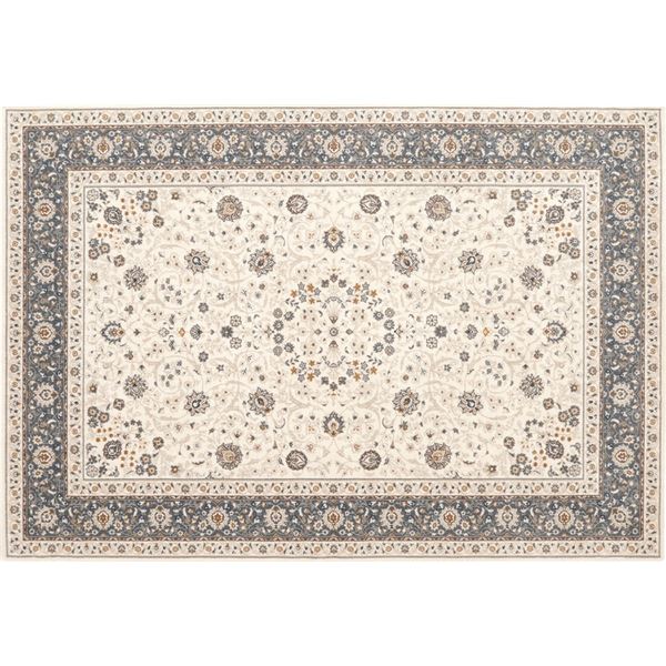 防炎 ラグマット/絨毯 (約50×80cm ブルー) ホットカーペット対応 ウィルトン モデスト プレーベル 71791/NBL