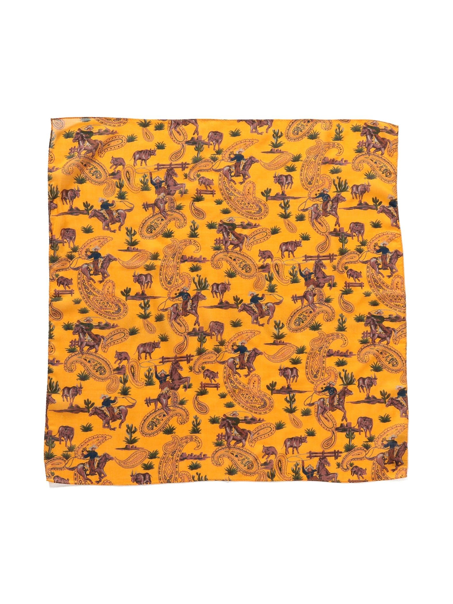 [ビームスプラス] スカーフ・マフラー Wool Silk Scarf Cowboy Print メンズ 38450111840
