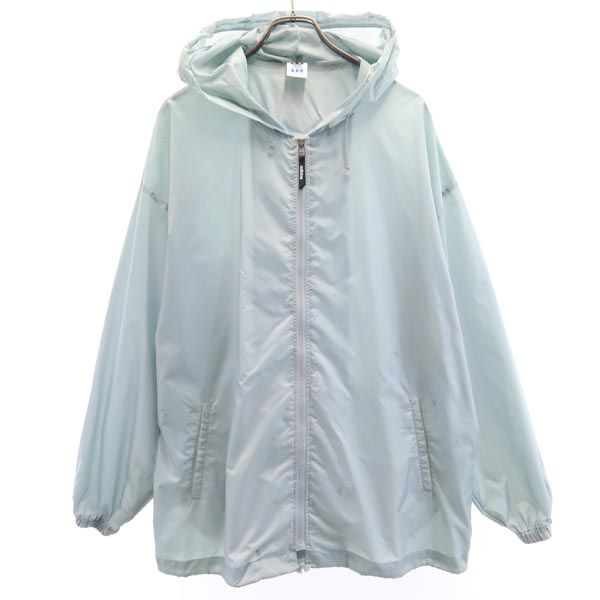 80s ヴィンテージ デサント 日本製 AD-4711 トレフォイルロゴ ナイロンジャケット L-O グレー系 パーカー メンズ