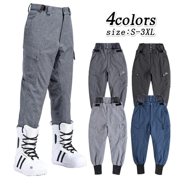 スノーパンツメンズレディーススキーパンツスノーボードウェアスキーウェアビブパンツ防寒防風冬服単品男女兼用撥水加 6,299円