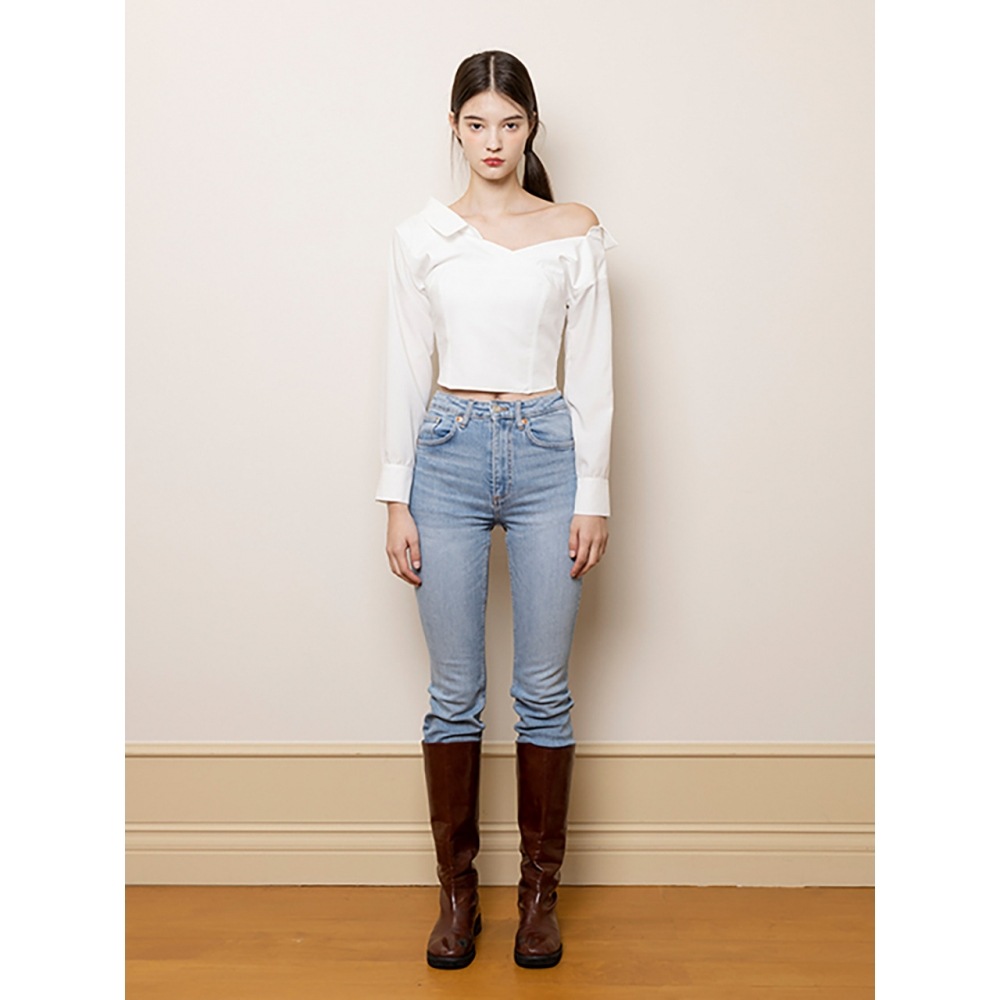 NOT YOUR ROSE Ines シャツビスチェ (ホワイト)