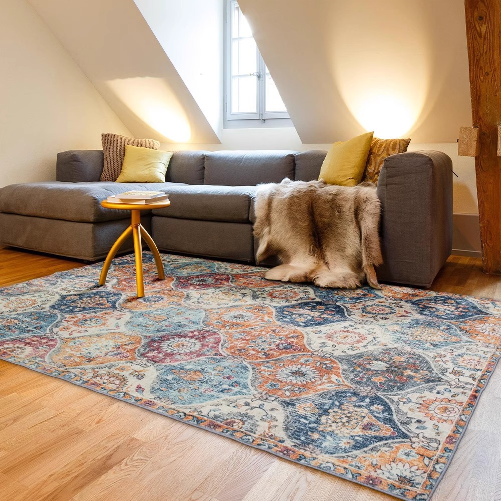 Cross-border Washing Cloth Bottom Cashmere Amazon Carpet Living Room Sofa Coffee Table Persian Carpe