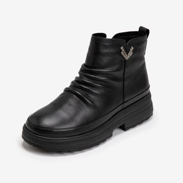 HC12 女性 プリーツ 厚底 アンクルブーツ 女性 プリーツ コンフォート アンクルブ (S44092625) 18,091円