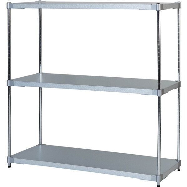 アイ・エル・シー GGS3-4612012 燕三条製 PROFACE ガルバリウムソリッドシェルフ3段 460×1200×1200 クロムメッキポール メーカー直送