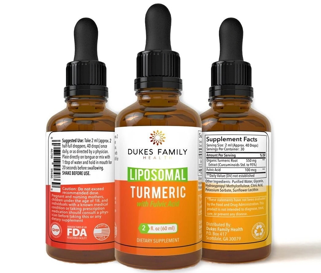 Liquid Turmeric Curcumin Herbal Drops! Helps Fight