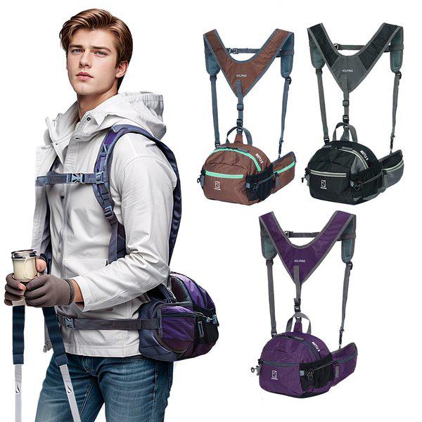 共用四季サイドメッシュポケット8L登山バッグ 着用感 収納力 2435BK407U
