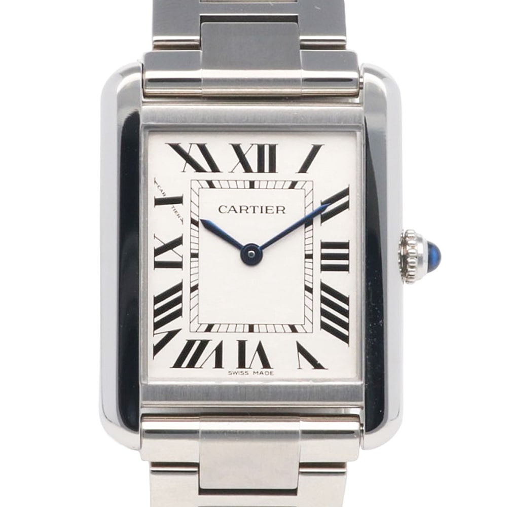 カルティエ タンクソロ SM 腕時計 ステンレススチール 3170 クオーツ 1年保証 CARTIER 中古
