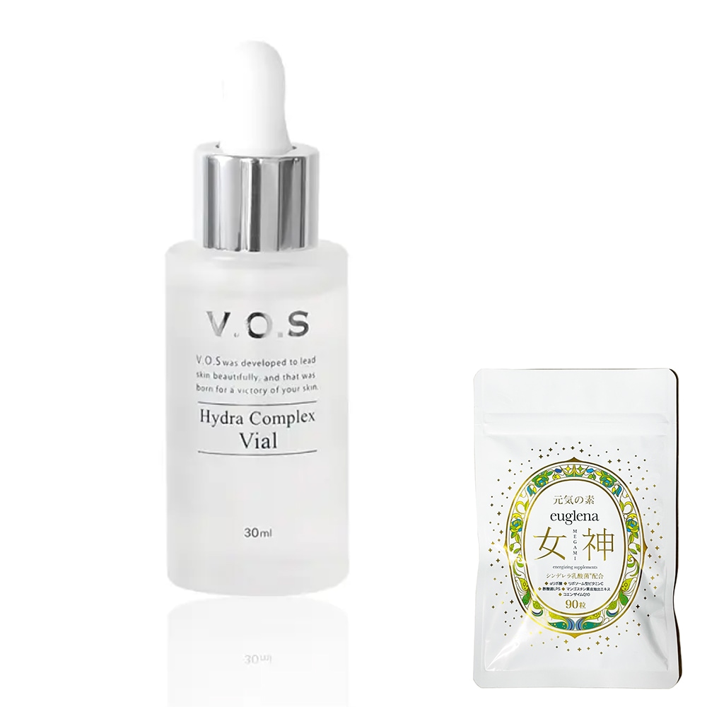 お得セットユーグレナ女神90粒＋VOSハイドロコンプレックス ２gx12個　正規品