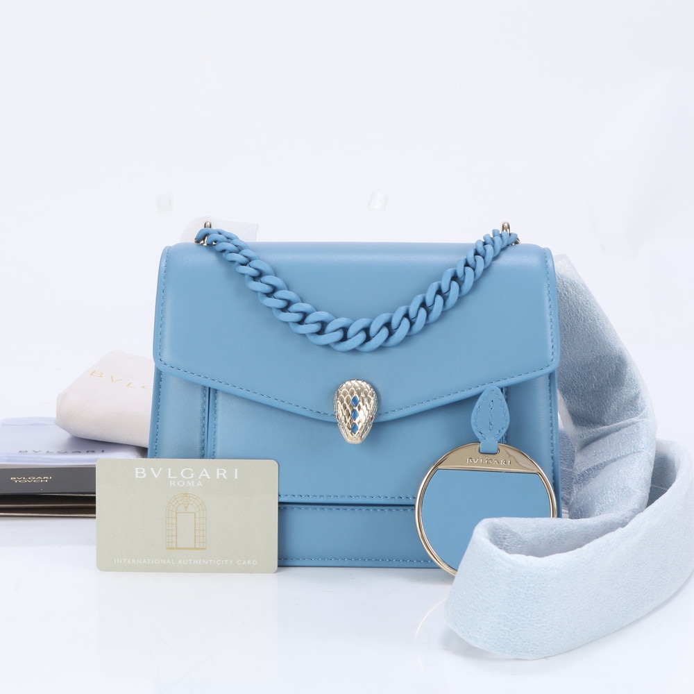 未使用 ギャランティカード付 RFID付 商品カード付 セルペンティ フォーエバー マキシ チェーン レザー 2WAY ショルダーバッグ 斜め掛け ハンド トート レディース RUE CD8-5 中