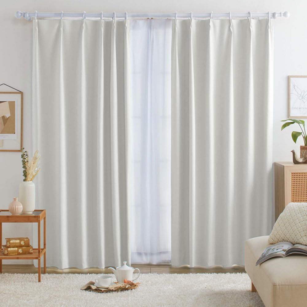 カーテン 遮光 4枚セット 100％ 遮光1級 防音 断熱 保温 遮光カーテン 4枚組 おしゃれ 幅100 タッセル付 アジャスターフック付 厚地 厚手 洗える (285264-008) 6,904円