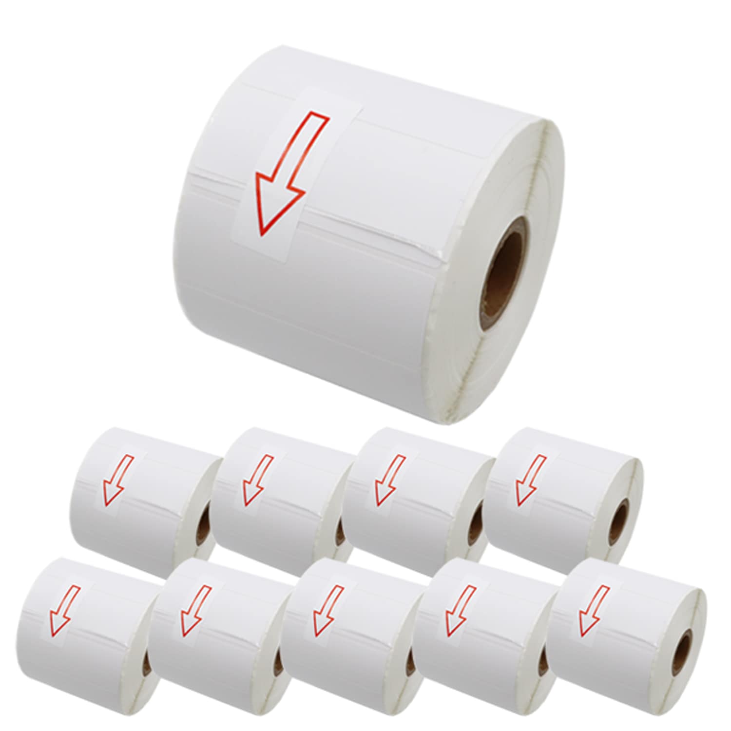 ブラザー用 RDロール プレカット紙ラベル (感熱紙) RD-S04J1 互換品 76mm×26mm 1535枚入り 10個セット