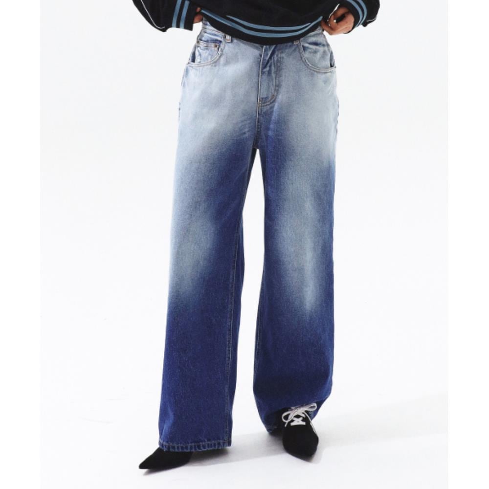 PRENDA VINTAGE WASHED DENIM PANTS DARK INDIGO PRTFSSDP06