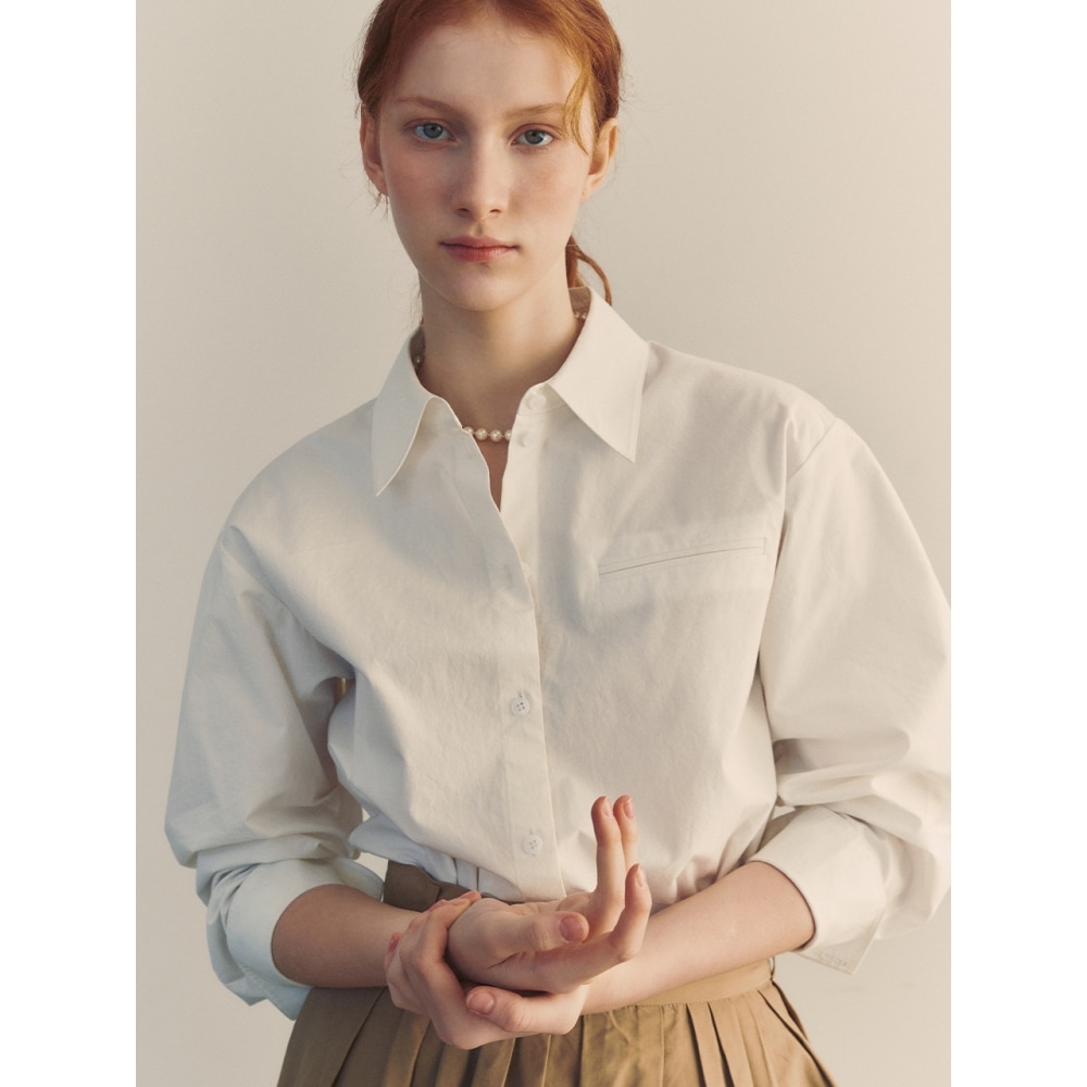 AND YOU WATERLOO ボリュームスリーブシャツ（アイボリーピンクスカイブルー） 13,795円