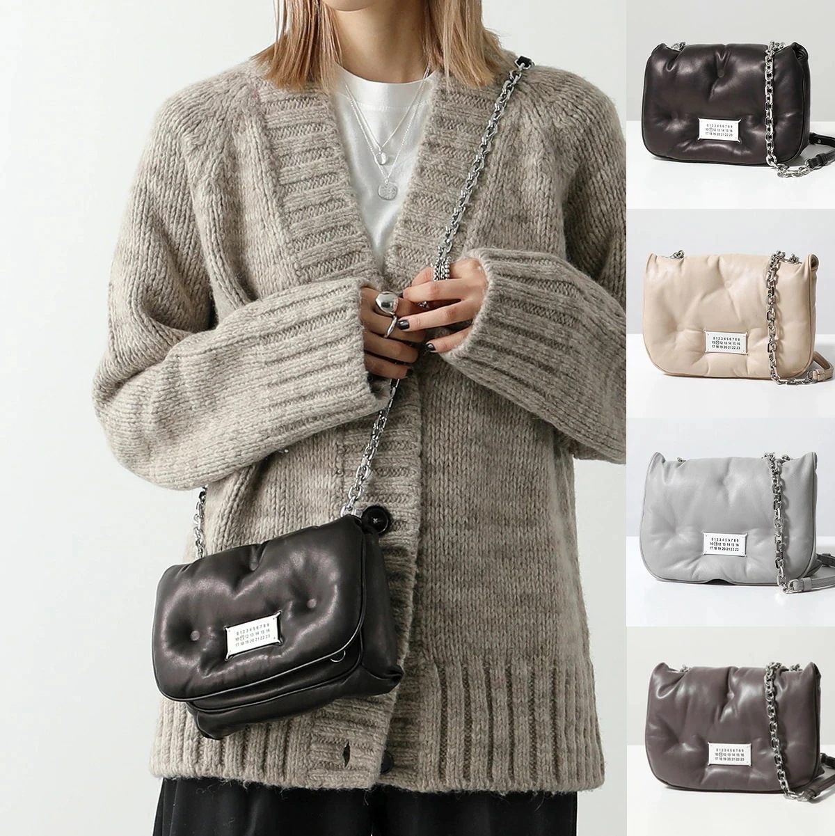 MAISON MARGIELA メゾンマルジェラ 11 ショルダーバッグ Glam Slam グラムスラム SB1WG0019 P4300 レディース ソフトレザー クロスボディ 鞄 カラー4色