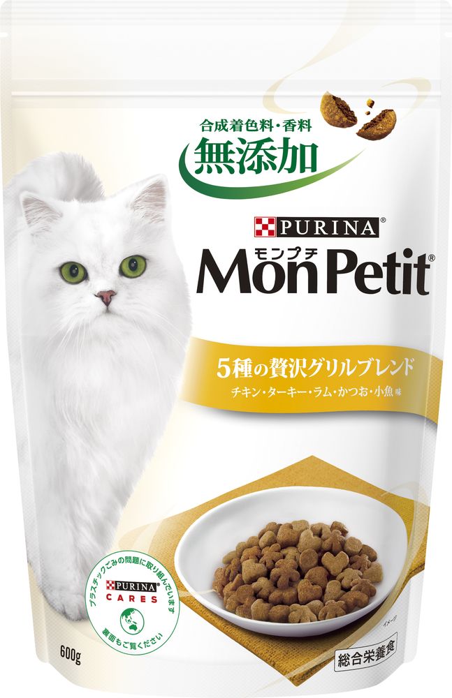 （まとめ買い）モンプチ ドライ バッグ 5種の贅沢グリルブレンド 600g 猫用フード [x6] 4,970円