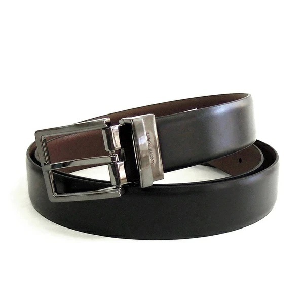 Calvin Klein 11CK010026 カルバンクライン リバーシブル ベルト スムースレザー×型押レザー ブラック×ブラウン