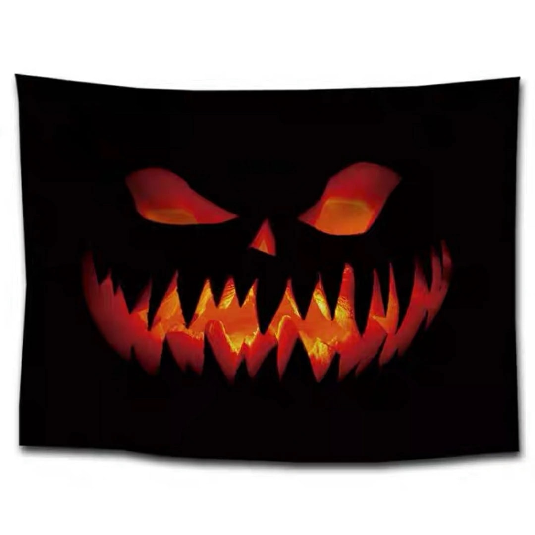 A060303タペストリー ハロウィン カボチャ月夜コウモリ 壁掛け飾り 装飾用品窓カーテン