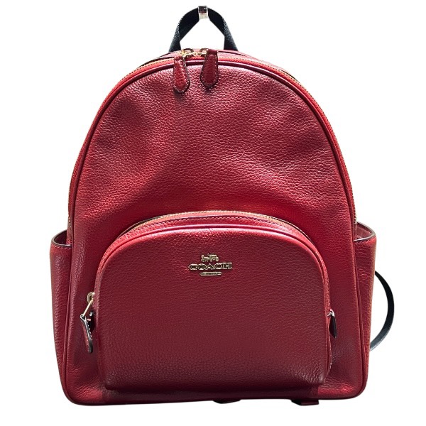 コーチ COACH 5666 レザー レッド バッグ リュック レディース【中古】