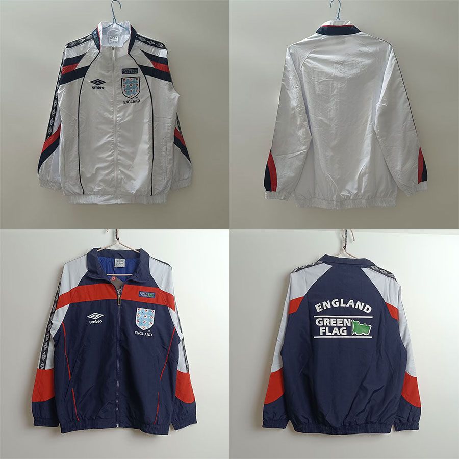 1998イングランドトレーニングスーツ外観の服のジャージ男子長袖のウィンドブレイカージャケットユニフォーム秋と冬のスポーツウェア