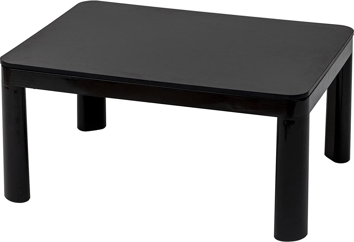 [山善] カジュアル こたつ テーブル 幅80cm×奥行60cm 長方形 一人暮らし リバーシブル天板 中間入切スイッチ 温度調節無段階 天板ラウンド加工 ブラック NCK-80602(BK/BR)