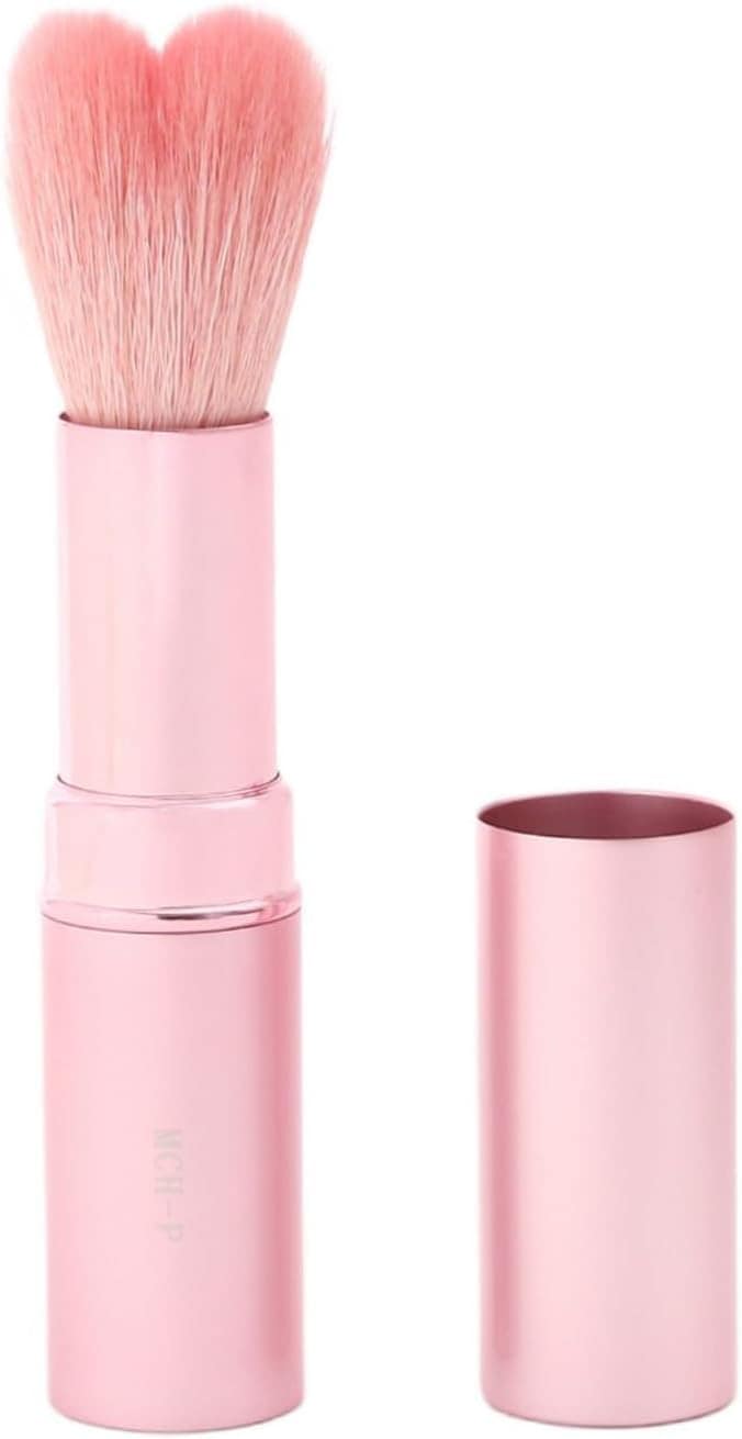 3700/携帯用 チークブラシ ハートピンク 1本